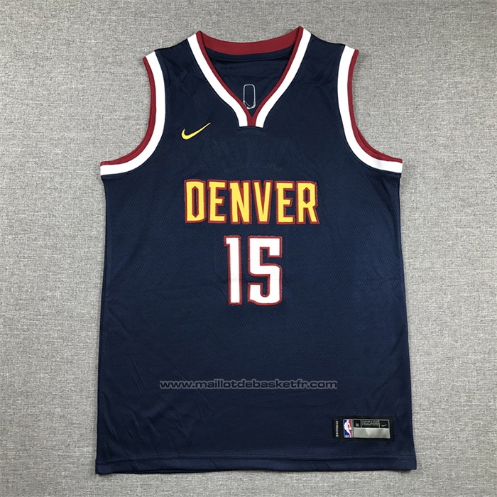 Maillot Enfant Denver Nuggets Nikola Jokic #15 Icon 2020-21 Bleu